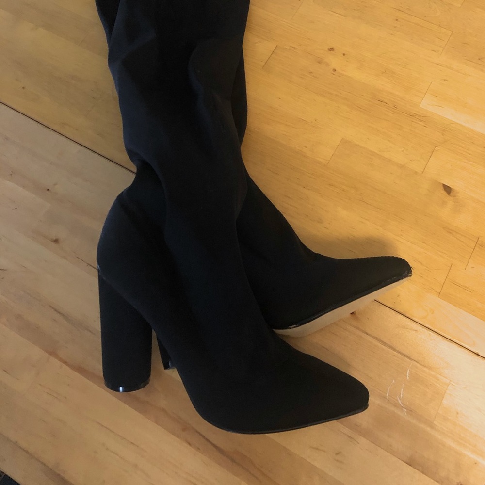 Public desire thigh high boots